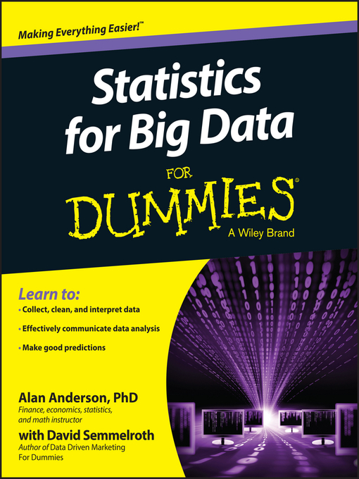 Title details for Statistics for Big Data for Dummies by Alan Anderson - Wait list